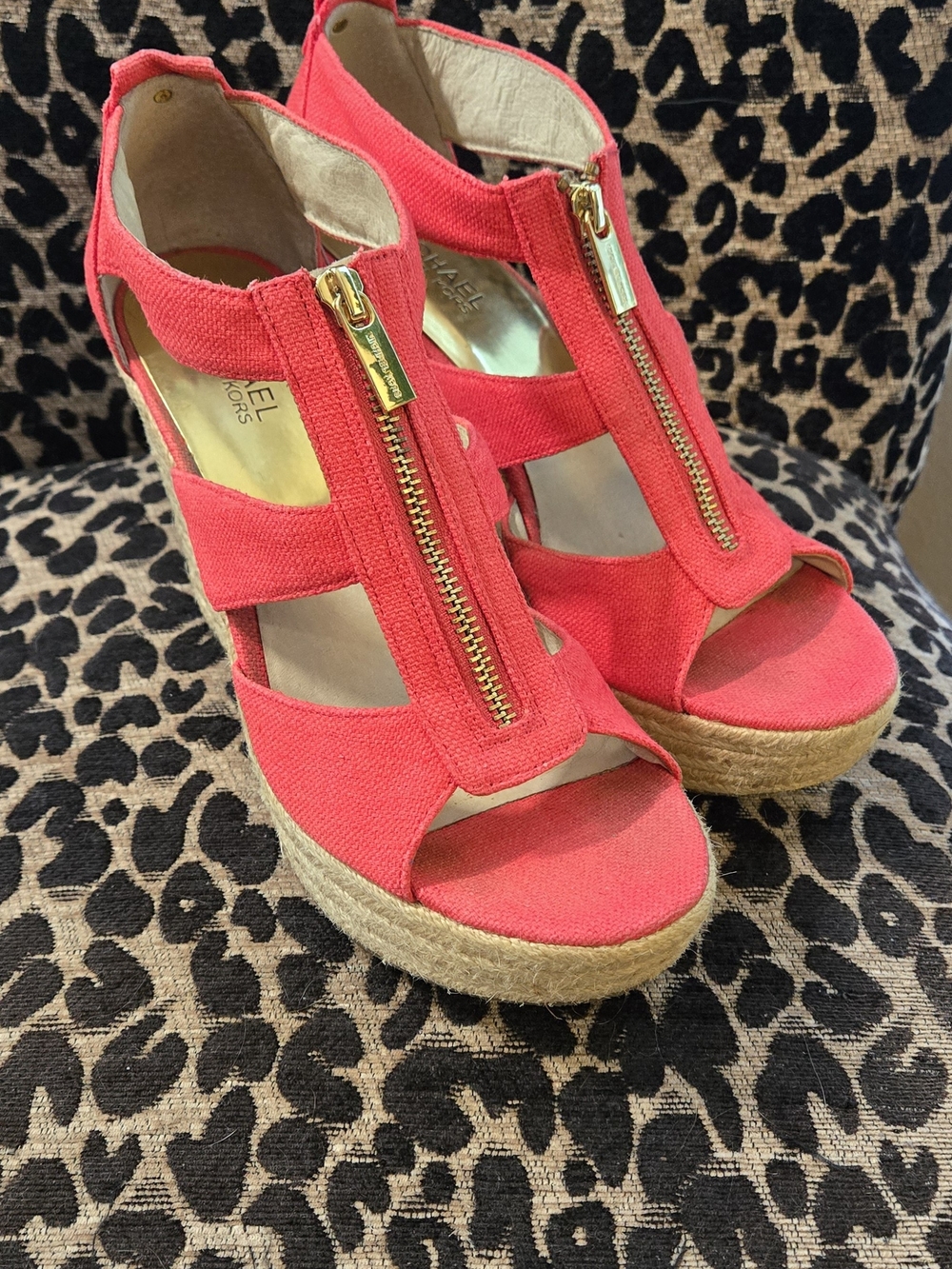 Michael Kors Damita Wedge in Spiced Coral / Watermelon